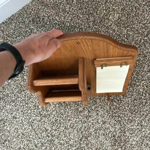 Vintage Rustic Mailbox Wall Hanging Letter Organizer Handmade Hook Holder - Picture 11 of 11